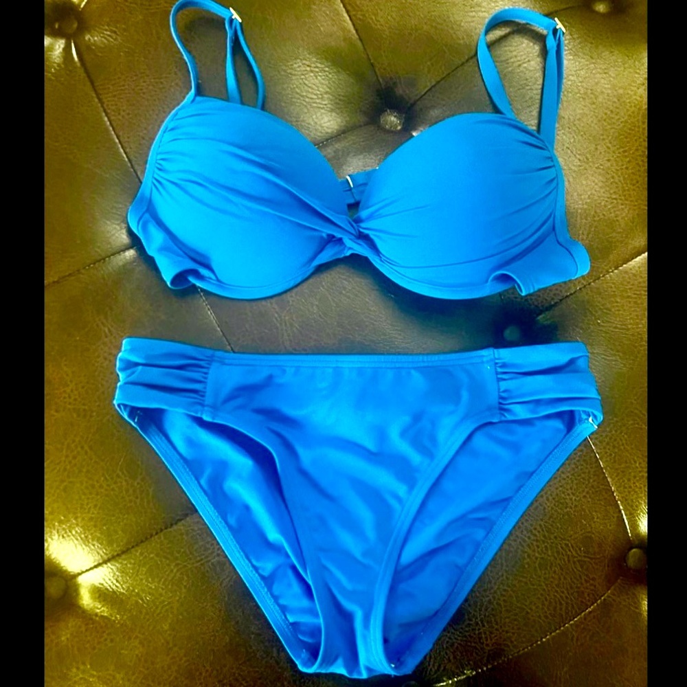 La Blanca Blue Two Piece Bikini - Bahamas Blue - Size 8